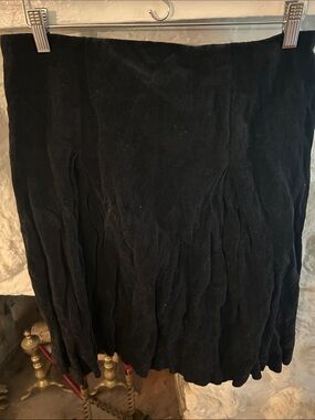 Celine velvet Navy Pleated Skirt